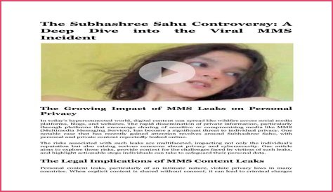 Subhashree MMS Video: The Truth Behind The Controversy